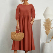 Marie - Robe Midi Confortable D'Été
