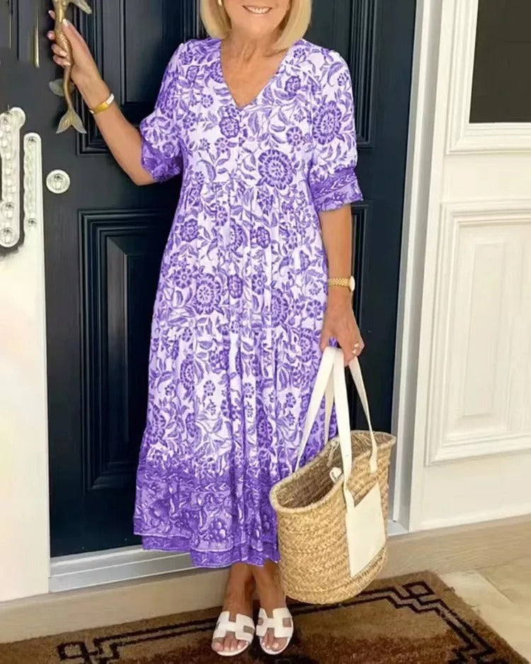 Gaëlle - Robe Bohème Femme Fleurie