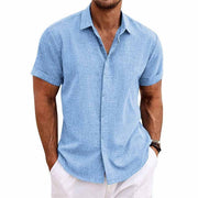 Vincent - Chemise Lin Manches Courtes Casual Été Tendance Homme
