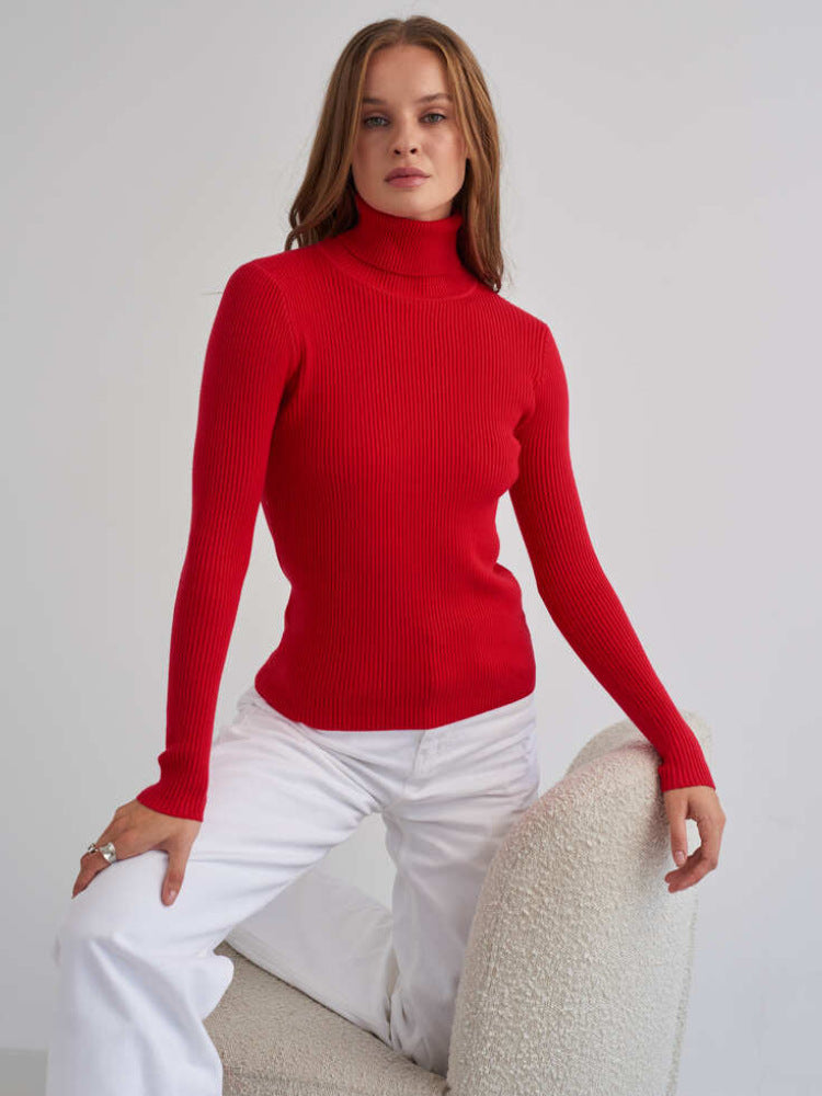 Éléonore - Pull Col Roulé Classique Intemporel Femme