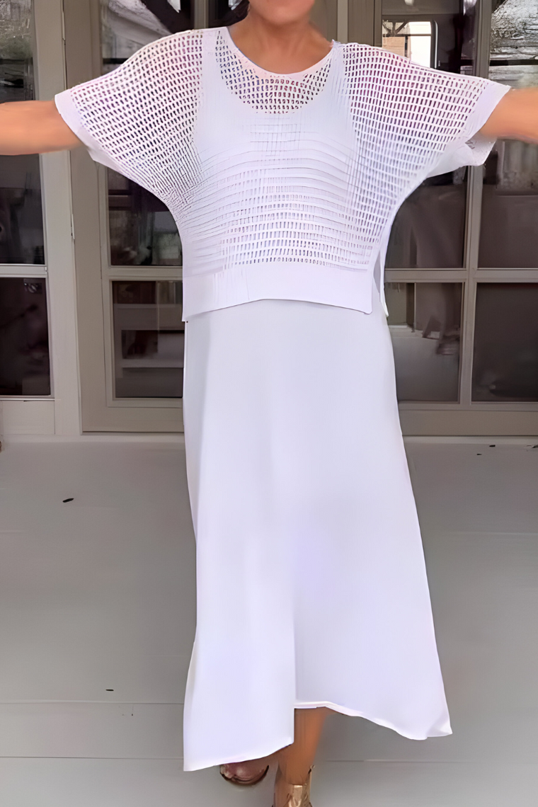 Valérie - Ensemble Maille Ajourée Femme