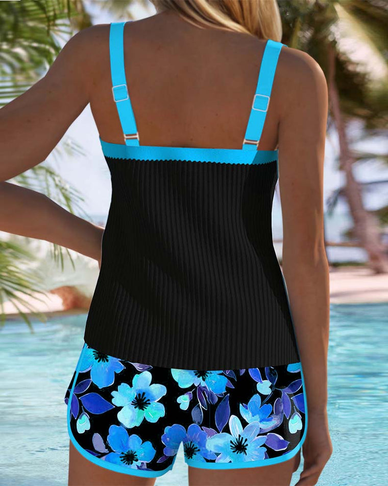 Caroline - Tankini Floral Avec Short