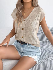 Aurélie - Cardigan Élégant Torsadé Boutonné