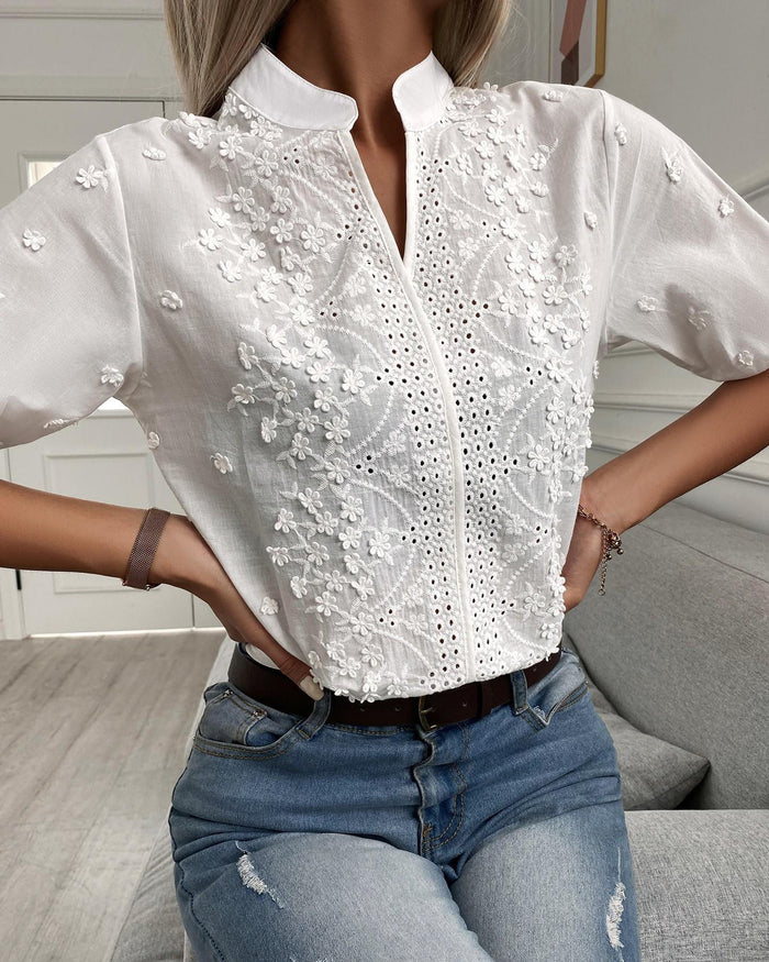 Béatrice - Blouse Dentelle Élégante Femme