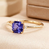 Bague Solitaire en Or et Améthyste — Doumira
