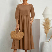 Marie - Robe Midi Confortable D'Été