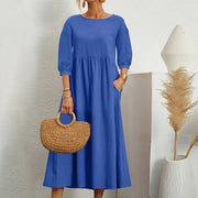 Marie - Robe Midi Confortable D'Été