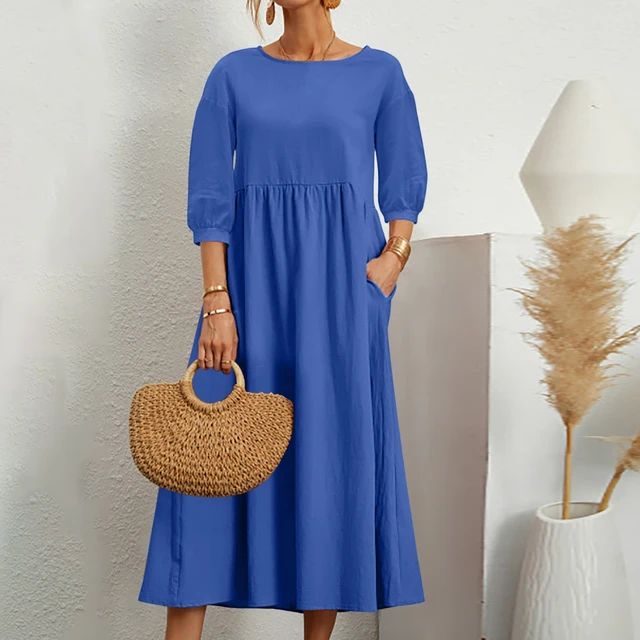 Marie - Robe Midi Confortable D'Été