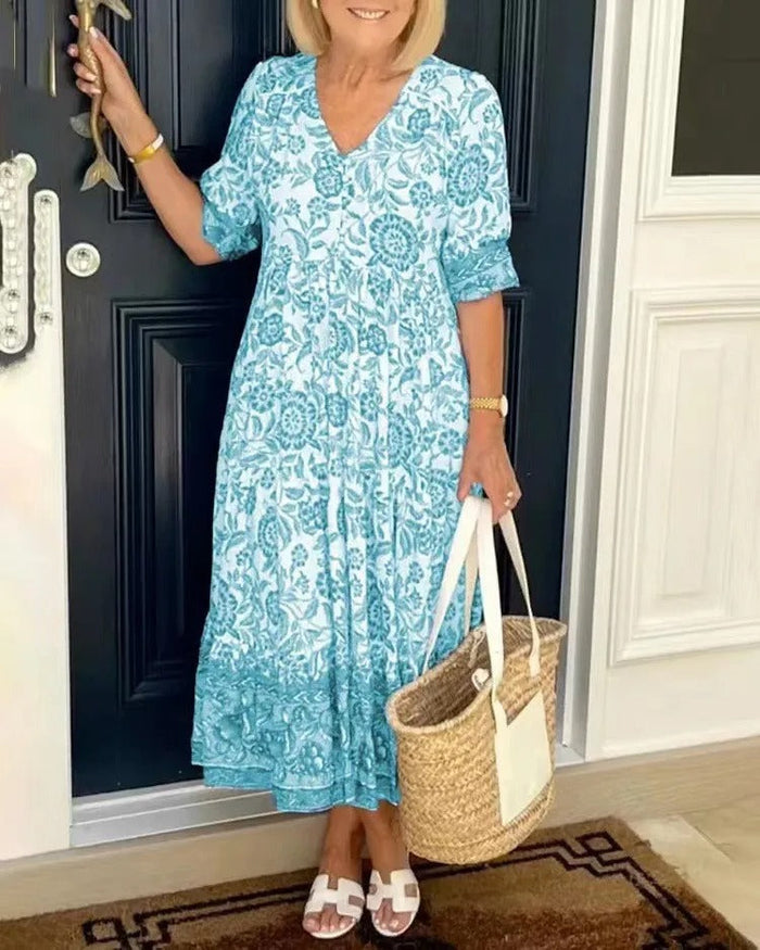 Gaëlle - Robe Bohème Femme Fleurie