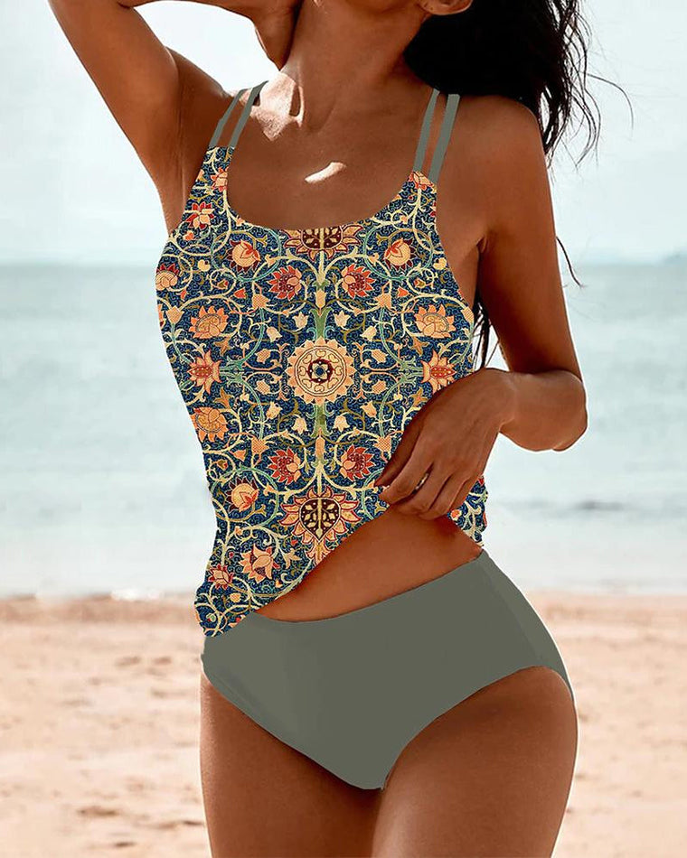 Cloé - Tankini Fleuri Élégant