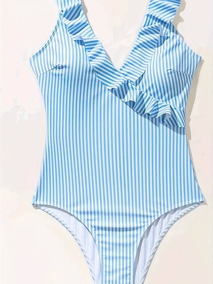 Léa - Maillot De Bain Rayé Élégant Et Moderne