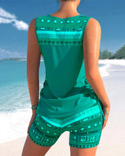 Chloé - Tankini Avec Imprimé Géométrique Et Décolleté En V Élégant
