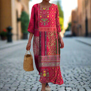 Patricia - Robe Longue Bohème Imprimée Femme