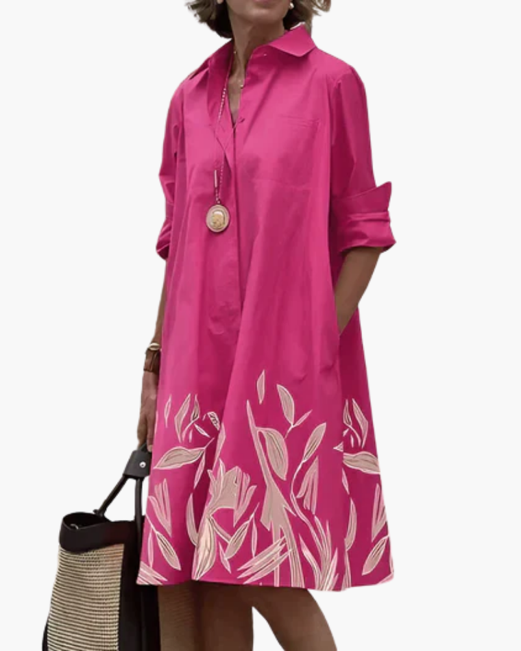 Robe Décontractée À Col Classique | Légère Et Stylée
