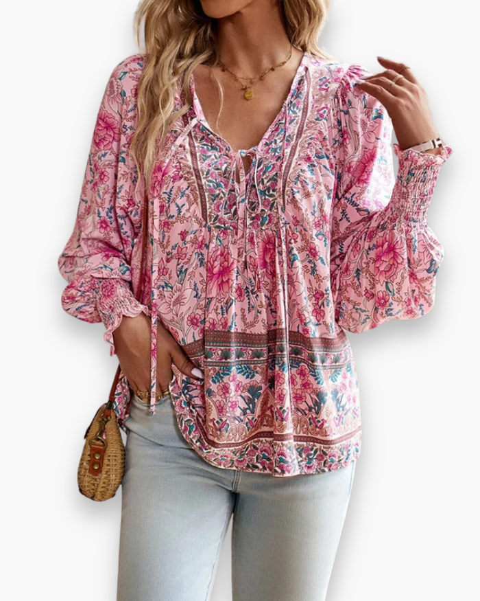 Chemise Ample Imprimée Pour Femme | Été Chic
