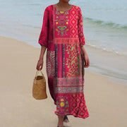 Patricia - Robe Longue Bohème Imprimée Femme