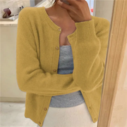 Nathalie - Cardigan Élégant Boutonné Maille Fine
