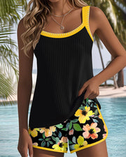 Caroline - Tankini Floral Avec Short