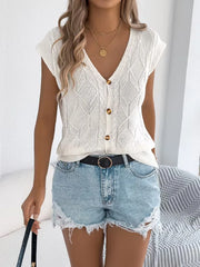Aurélie - Cardigan Élégant Torsadé Boutonné