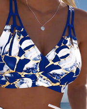 Inès - Bikini Flatteur Taille Haute Imprimé
