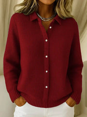 Caroline - Cardigan Élégant Maille Gaufrée