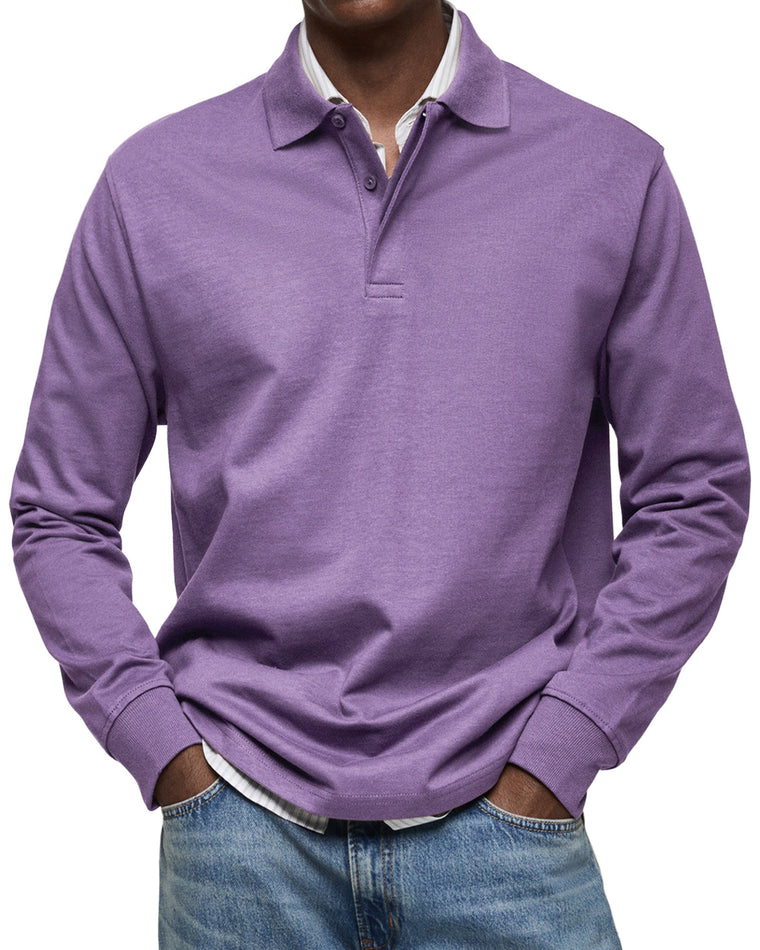 Adrien – Polo homme à manches longues luxe