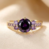 Bague Accent en Or et Améthyste — Doumira