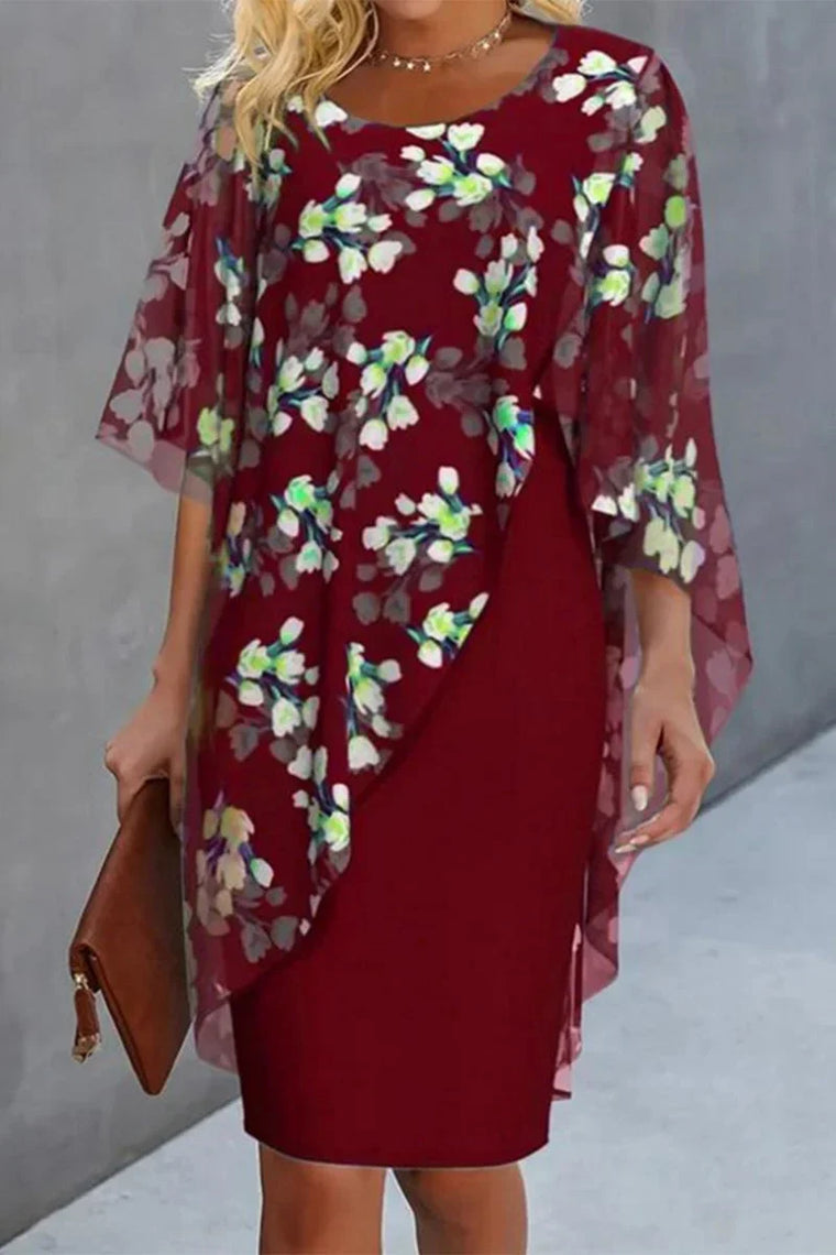 Pascale - Robe en Mousseline Fleurie Femme