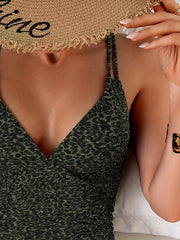 Marine - Maillot Une Pièce Léopard Sexy