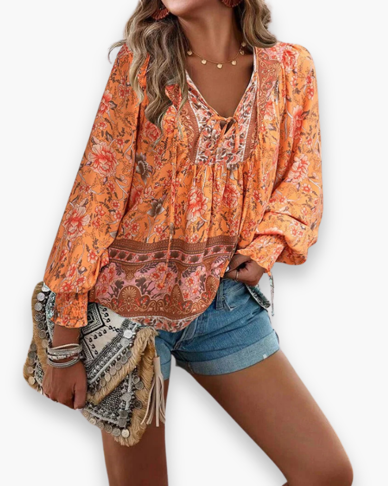 Chemise Ample Imprimée Pour Femme | Été Chic