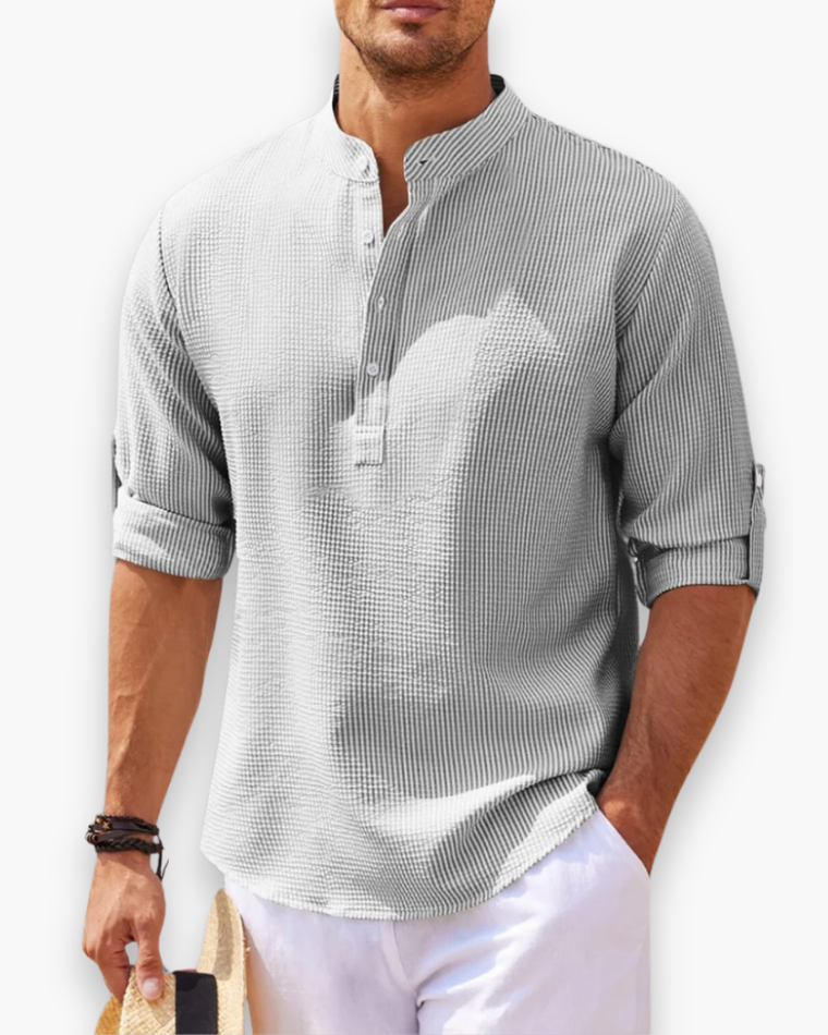 Chemise Décontractée Col Ouvert Pour Homme | Légère Et Stylée