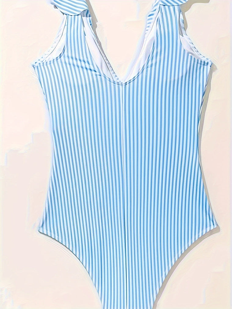Léa - Maillot De Bain Rayé Élégant Et Moderne