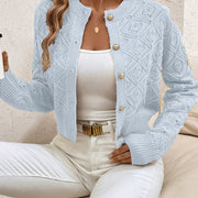Camille - Cardigan Élégant Boutonné Ajouré