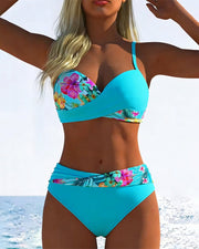 Sophie - Bikini Push-Up Tropical Fleuri