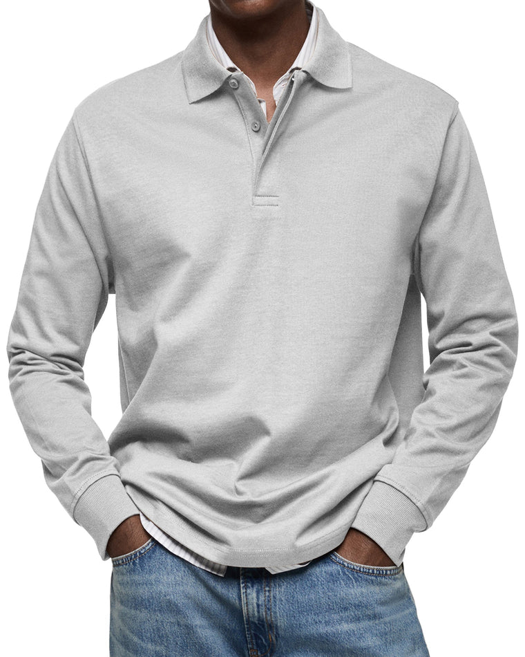 Adrien – Polo homme à manches longues luxe