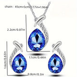 Ensemble de Bijoux Élégance Classique Sirène | Or Blanc — Doumira