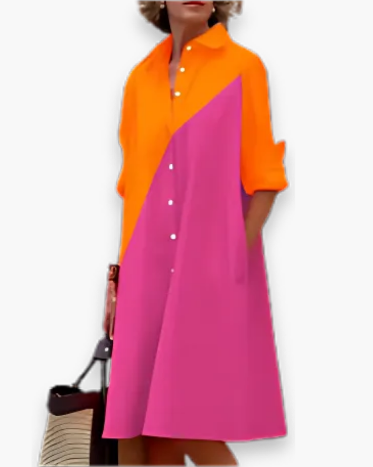 Robe Décontractée À Col Classique | Légère Et Stylée
