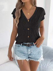 Aurélie - Cardigan Élégant Torsadé Boutonné