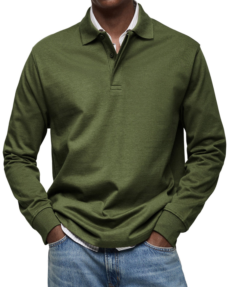 Adrien – Polo homme à manches longues luxe