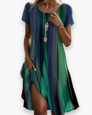 Robe bohémienne colorée pour femmes | Midi élégante
