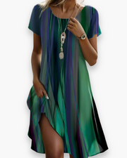 Robe bohémienne colorée pour femmes | Midi élégante