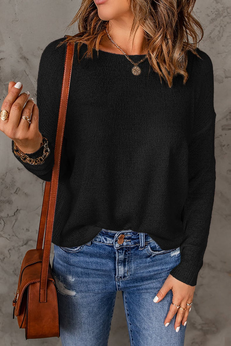Éléonore - Pull Col Rond Décontracté Confort Femme
