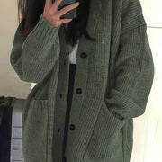 Karine - Cardigan Élégant Oversize Grosse Maille