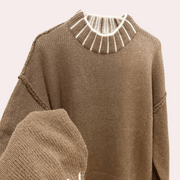 Camille - Pull Cachemire Col Roulé Oversize Premium Femme