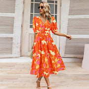 Caroline - Belle Robe d'Été Fleurie