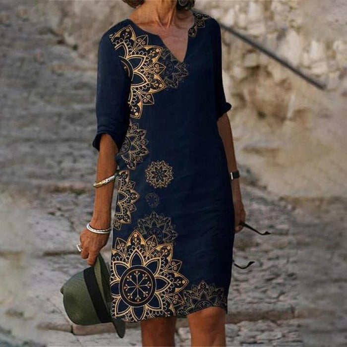 Camille - Robe Lin Fleurie Fluide