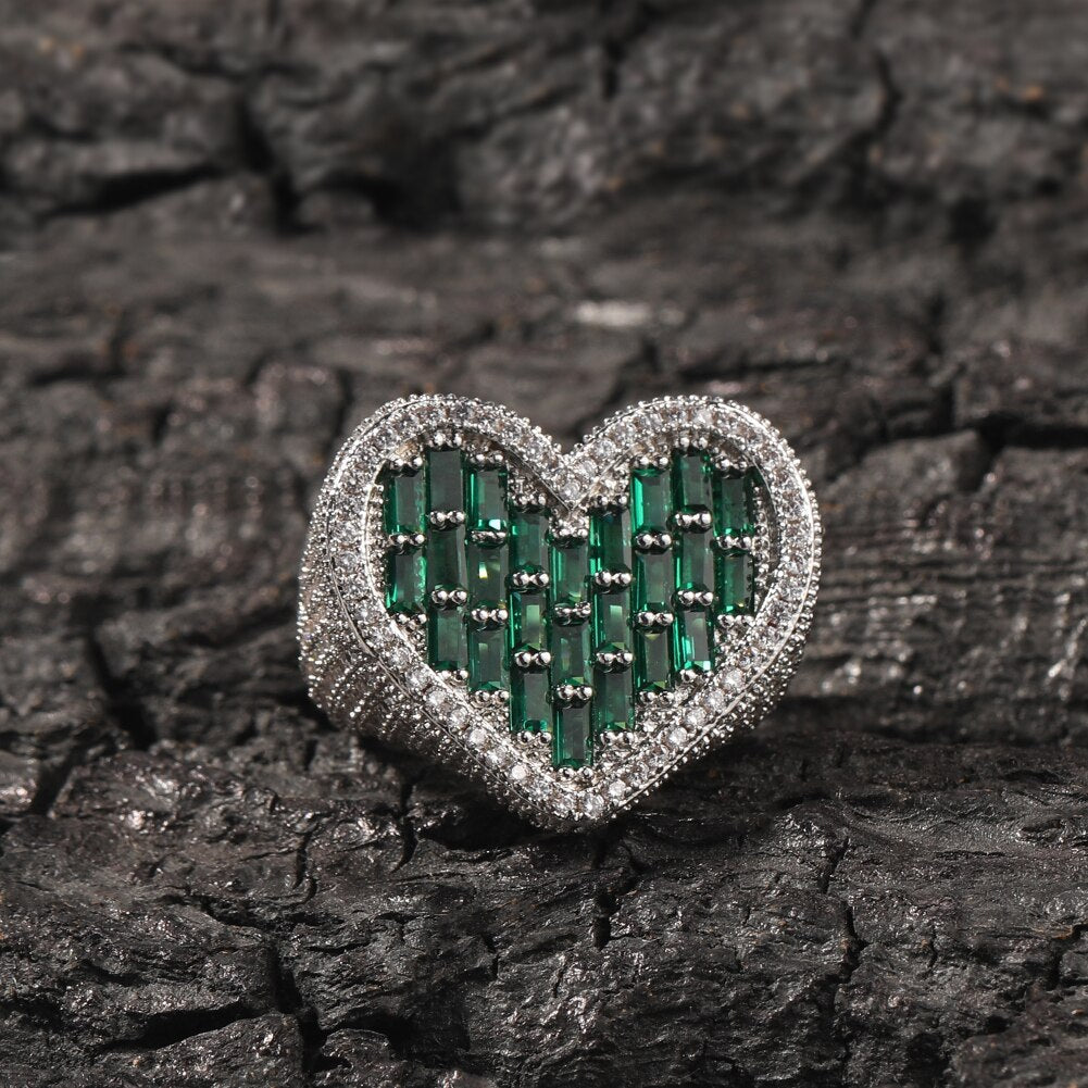 Bague coeur diamant — Doumira
