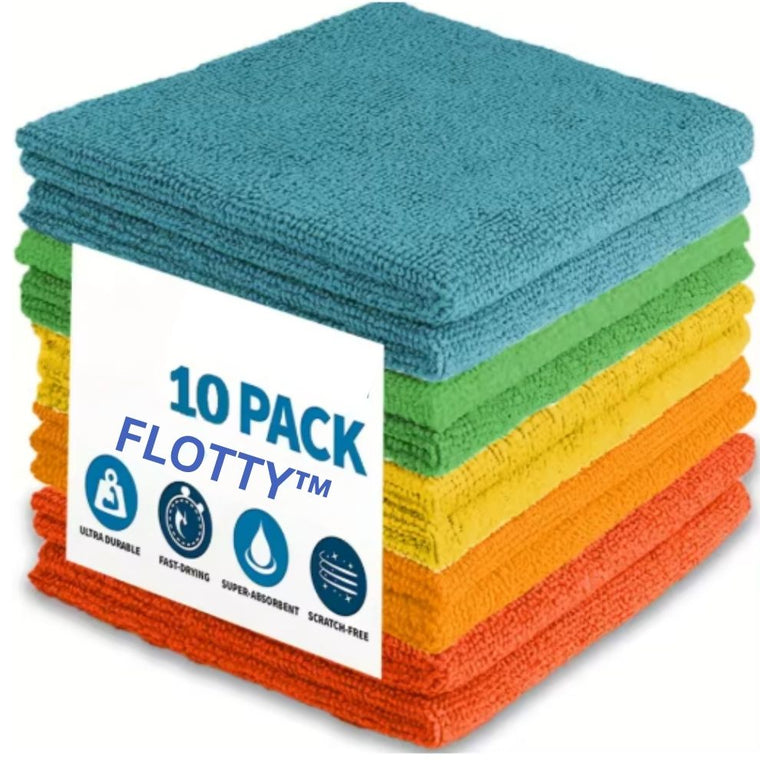 Lot de 10 chiffons microfibre