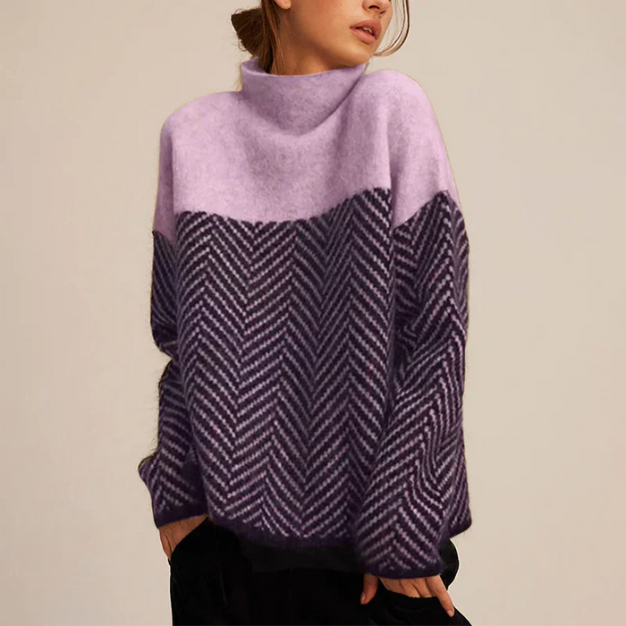 Elina - Pull automne à col femme