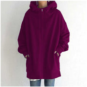 Sylvie - Cardigan automne à capuche femme